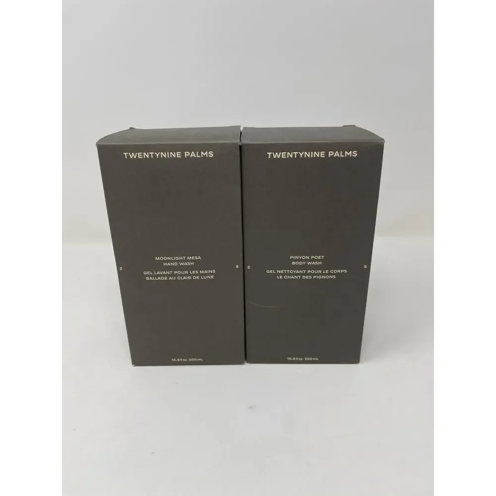 Twentynine Palms Moonlight Mesa‎ Hand Wash, Pinyon Poet Body Wash 16.9 fl 500 mL